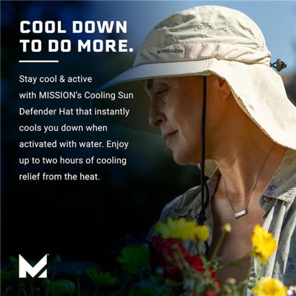 Sun Defender Cooling Neck Guard, Wide Brim Hats for Women and Men - Picture 4 of 7